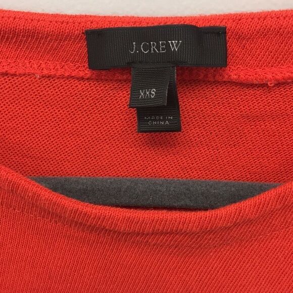 J. Crew | Red Orange Boatneck Striped Tunic | XXS - Picture 4 of 8